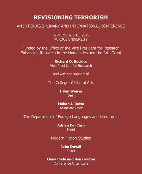 Re-Visioning Terrorism Conference - Poster